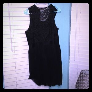 Black mid length dress
